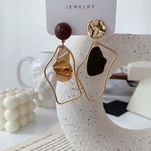 Abstract Irregular Earrings, handmade, modern earrings, asymmetrical earrings